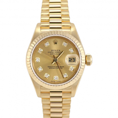 Rolex Datejust 69178 26mm Yellow Gold 'Champagne diamond dial '