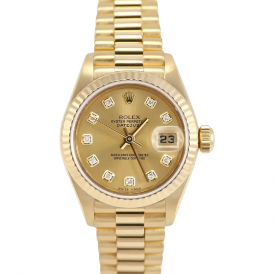 Rolex Datejust 69178 26mm Yellow Gold 'Champagne diamond dial ' image 1