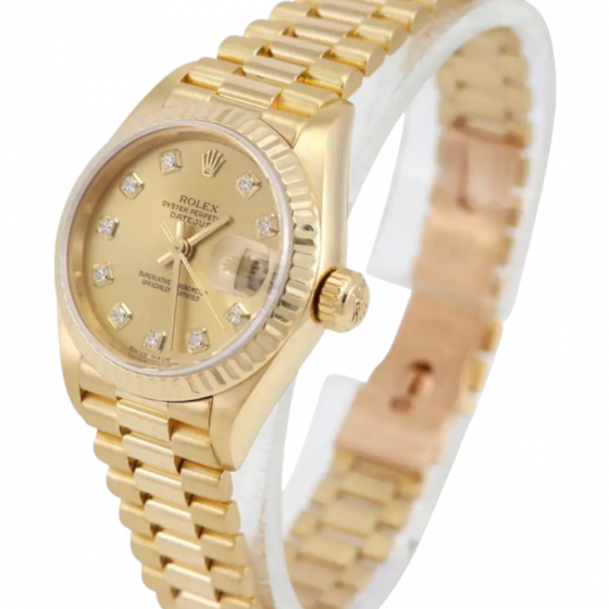 Rolex Datejust 69178 26mm Yellow Gold 'Champagne diamond dial ' image 2